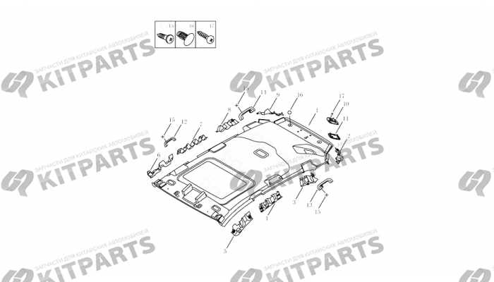 INTERIOR TRIM BOARD,ROOF PANEL#3 Geely Emgrand X7