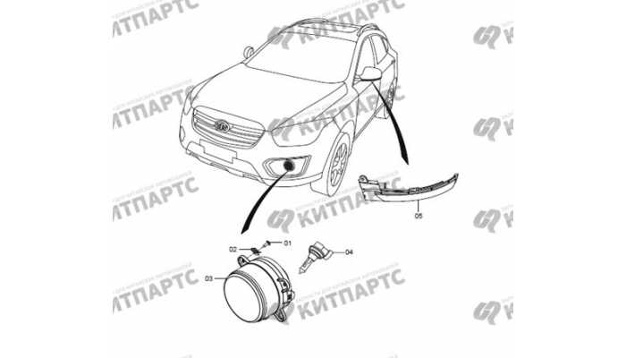 Фара противотуманная FAW Besturn X80